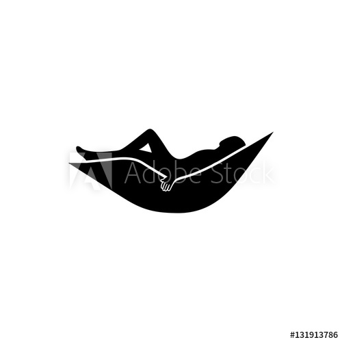 500x500 Woman In Hammock Icon Illustration