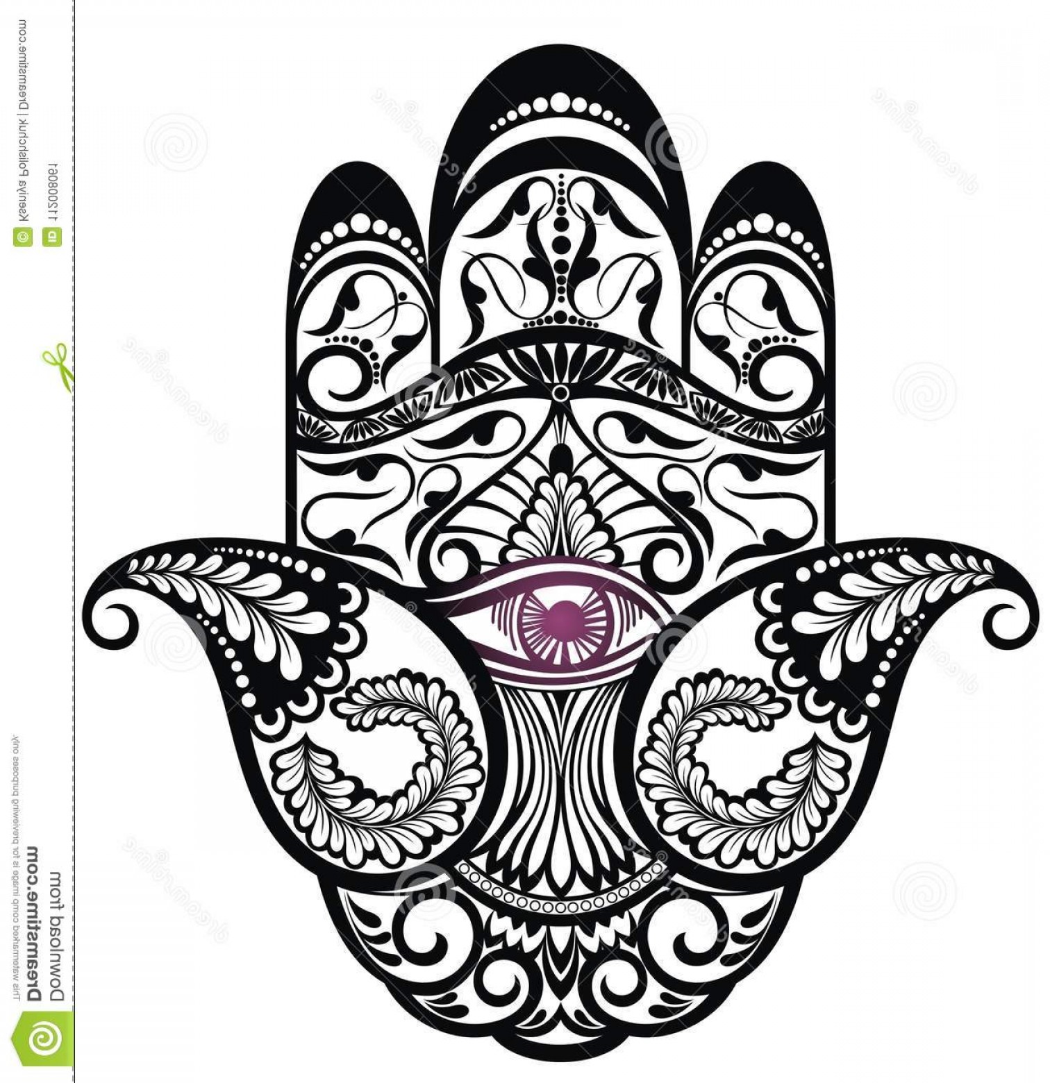 Decorative Hamsa Hand Icon Illustration Floral Motive Eye Hamsa 1512x1560 Decorative Hamsa Hand Icon Illustration Floral Motive Eye Hamsa