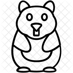 256x256 Hamster Icon Of Line Style