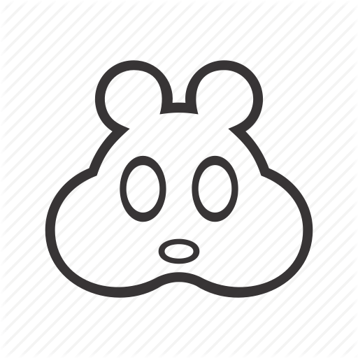 512x512 Animal, Contour, Domestic, Face, Hamster, Head, Pet Icon