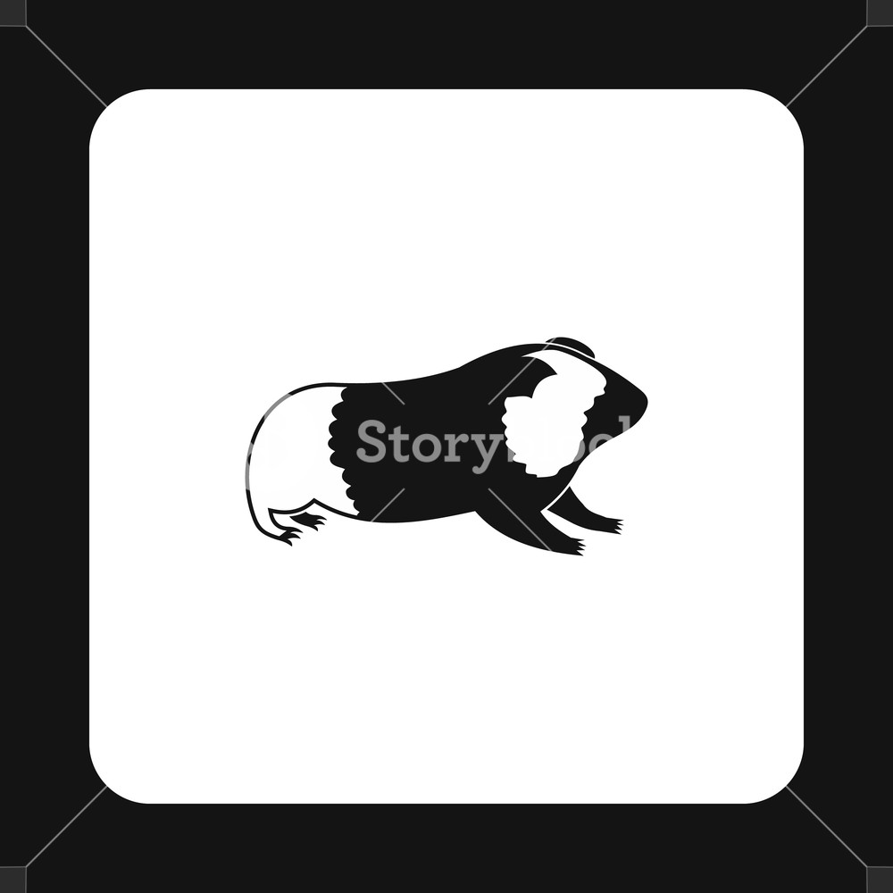 1000x1000 Hamster Icon In Simple Style Isolated On White Background Animals