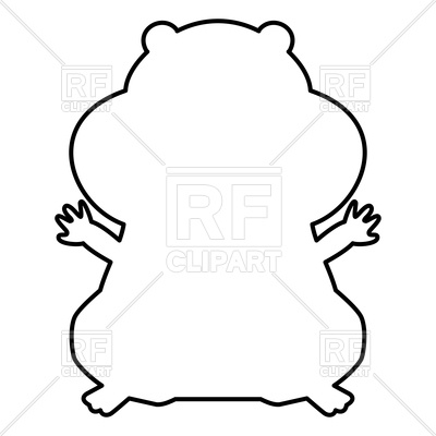 400x400 Hamster Outline Icon Vector Image Of Plants And Animals
