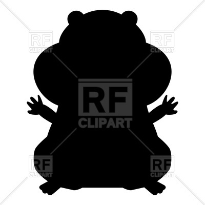 400x400 Hamster Silhouette Black Color Icon Vector Image Of Silhouettes