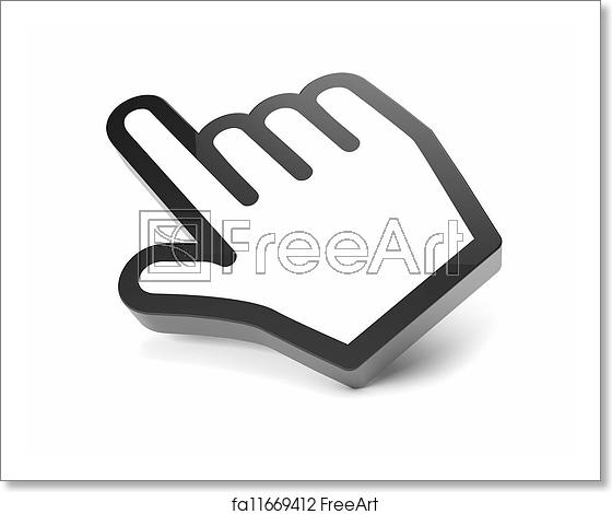 560x470 Free Art Print Of Hand Cursor Render Of A Hand Cursor Icon