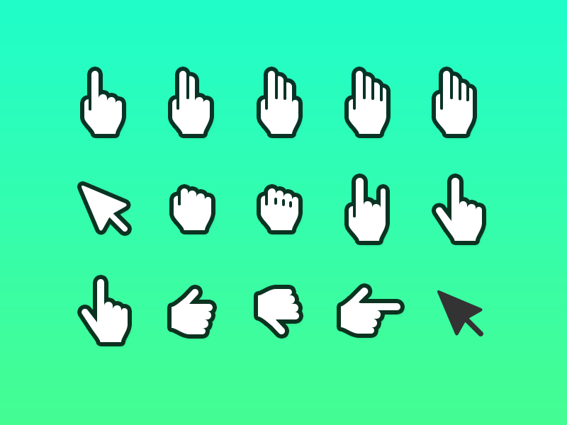 800x600 Hand Cursor Icon