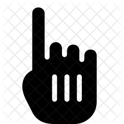 256x256 Hand Cursor Icon Of Glyph Style