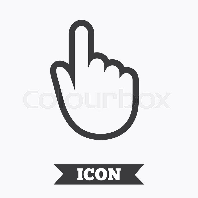 800x800 Hand Cursor Sign Icon Hand Pointer Stock Vector Colourbox