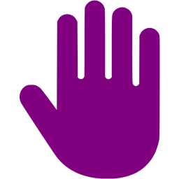 256x256 Purple Hand Cursor Icon