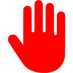 256x256 Red Hand Cursor Icon