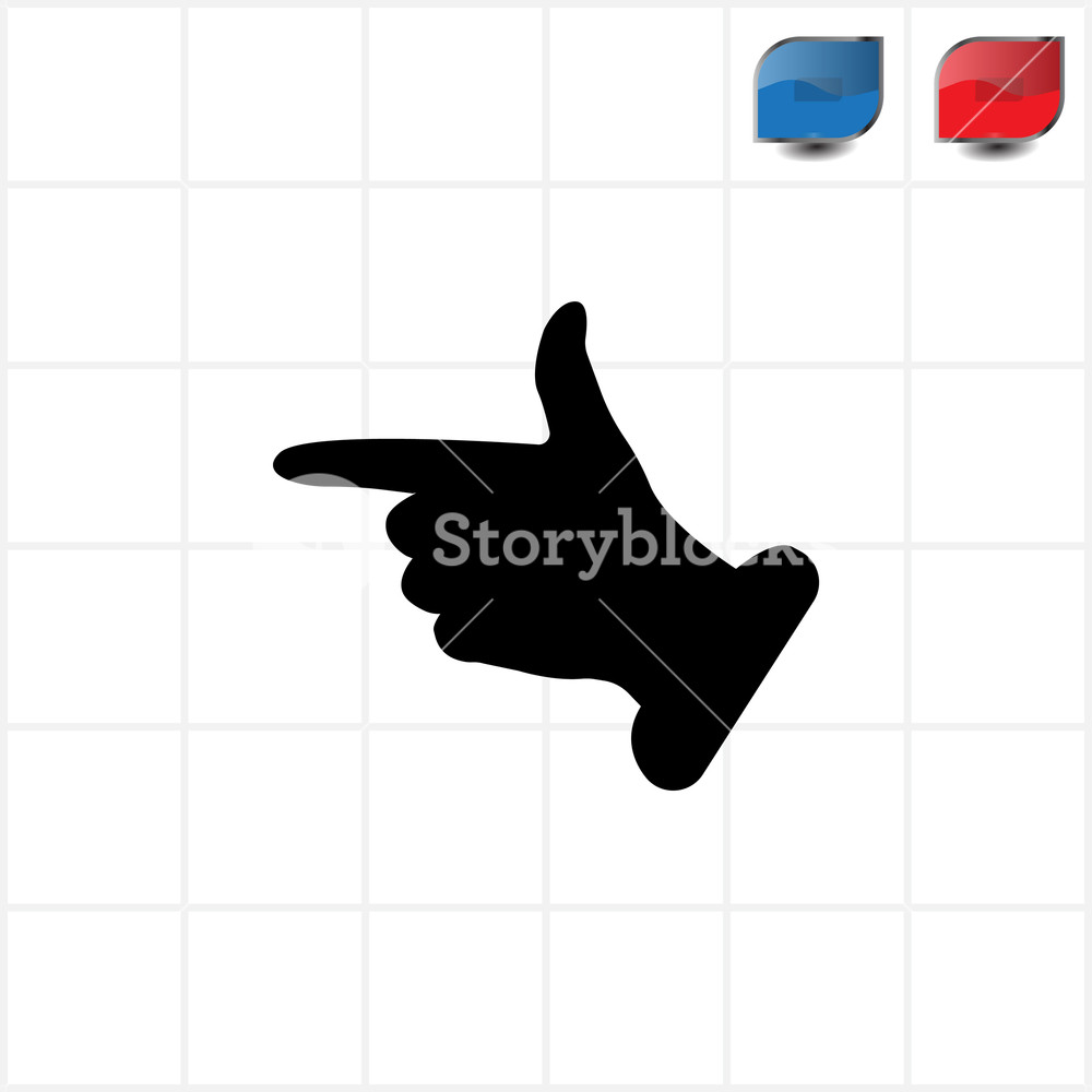 1000x1000 Hand Cursor Icon Vector Royalty Free Stock Image