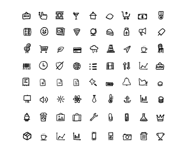 600x480 Hand Drawn Icons