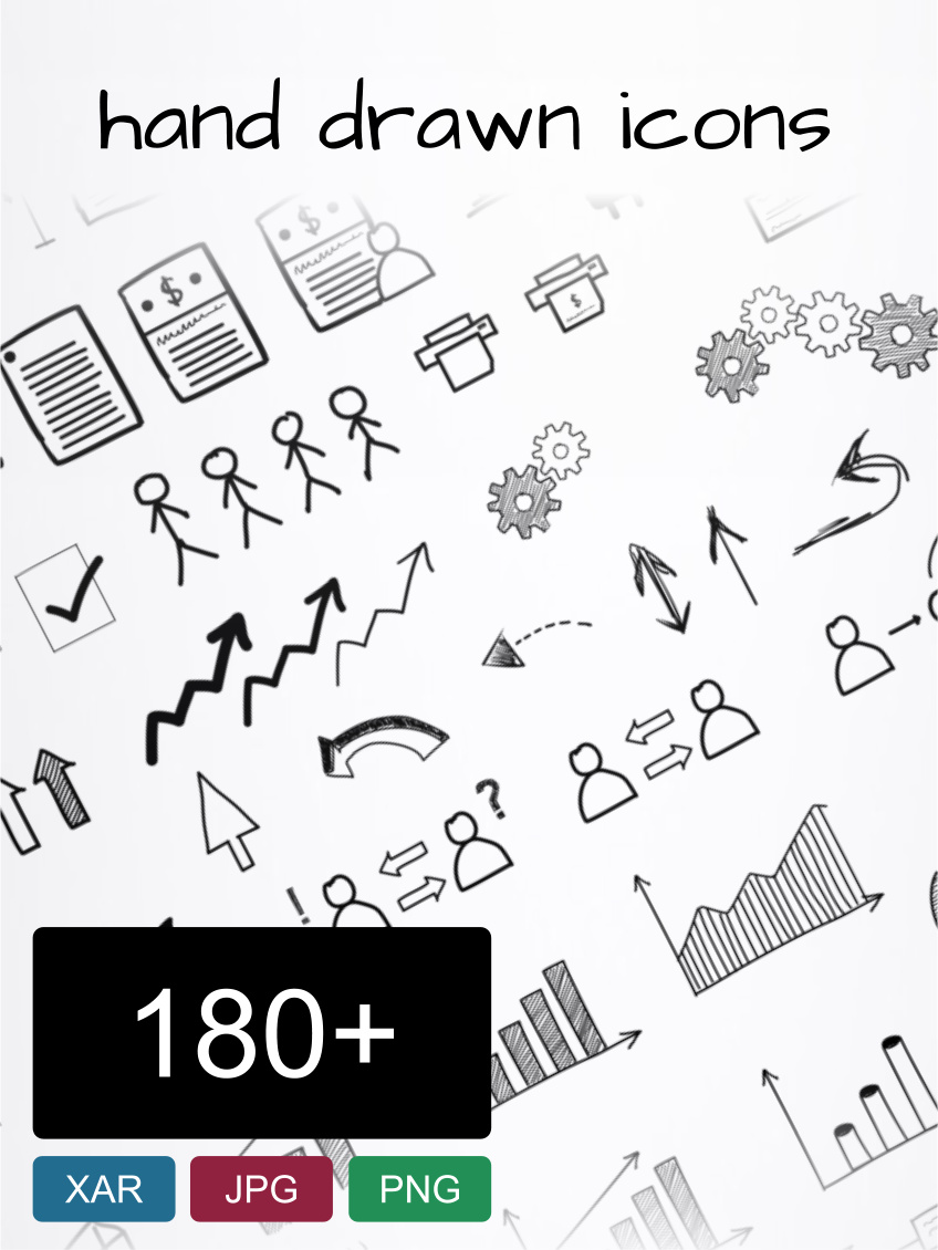 848x1130 Hand Drawn Icon Set