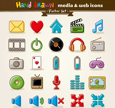 393x368 Hand Drawn Icons Png Free Vector Download