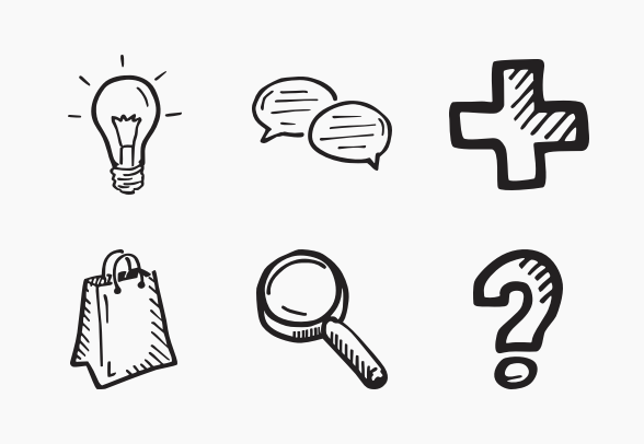 588x406 E Commerce Hand Drawn Icons Icons