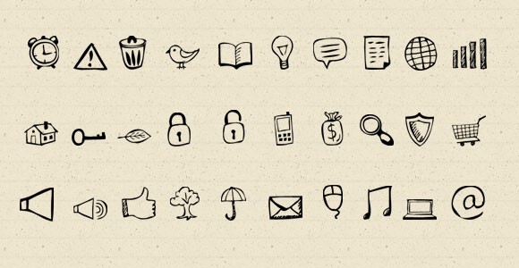 580x300 Hand Drawn Icons