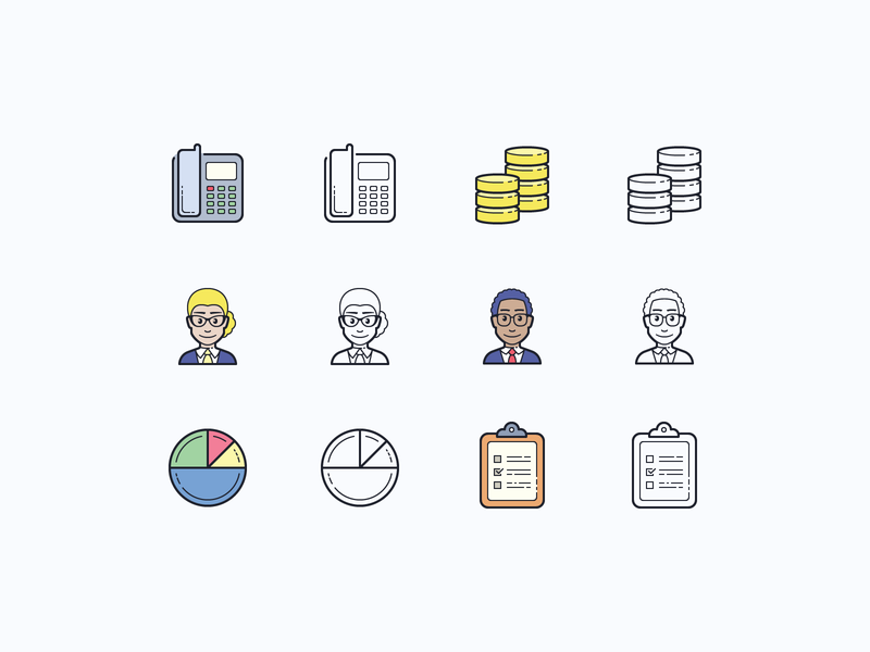 800x600 Hand Drawn Icons Business