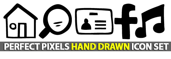 550x190 Perfect Pixels Free Hand Drawn Icon Set Icons Graphic Design