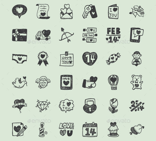 590x534 Delightful Hand Drawn Icon Sets Bashooka