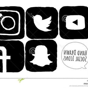 300x300 Black Hand Drawn Social Media Icons Hand Drawn Sketched Black