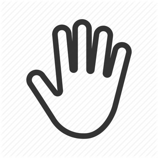 512x512 Contact, Fingers, Five, Hand Gesture, Open, Palm Icon