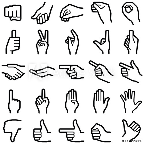 500x500 Hand Icon Collection