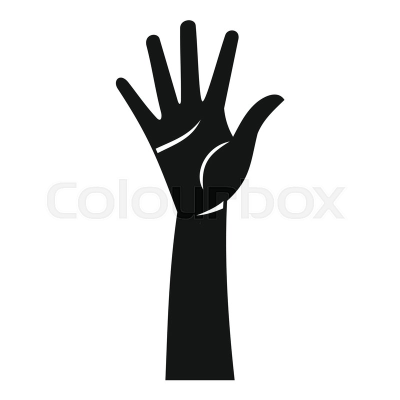 800x800 Hand Icon Simple Illustration Of Hand Stock Vector Colourbox