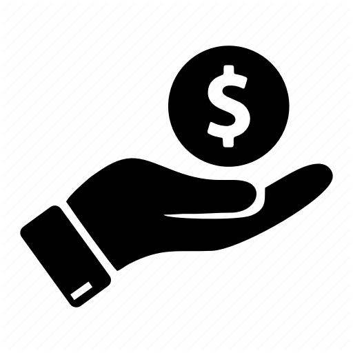 512x512 Coin, Dollar, Hand Icon