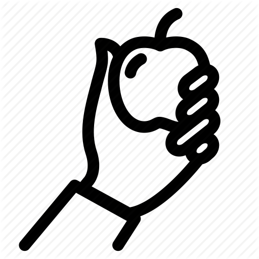 512x512 Apple, Apple In Hand, Apples, Food, Fresh, Fruit, Hand Icon