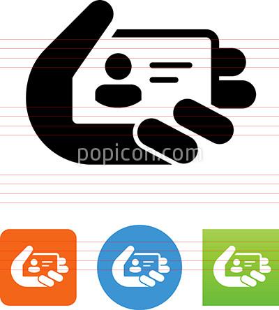 400x444 Hand Holding Id Card Icon