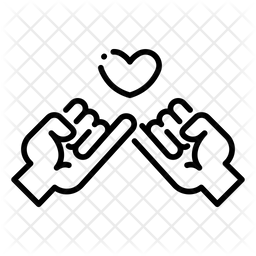 256x256 Hand In Hand Icon Of Line Style