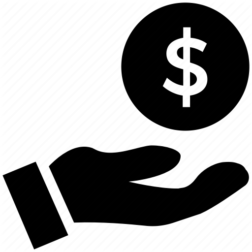 512x512 Cash, Coin, Coin On Hand, Dollar, Hand With Dollar, Money Icon