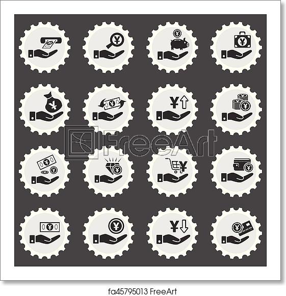 561x581 Free Art Print Of Hand And Money Icon Set Hand And Money Web