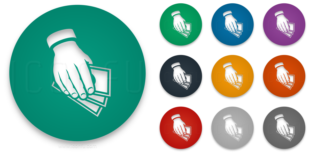 1200x600 Hand Money Icon