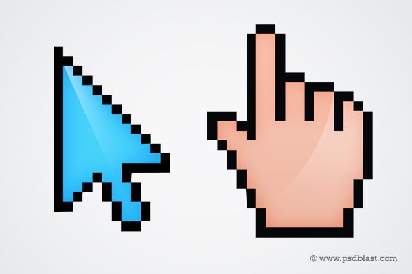 600x400 Mouse Cursor And Hand Pointer Icons Web Elements Computer