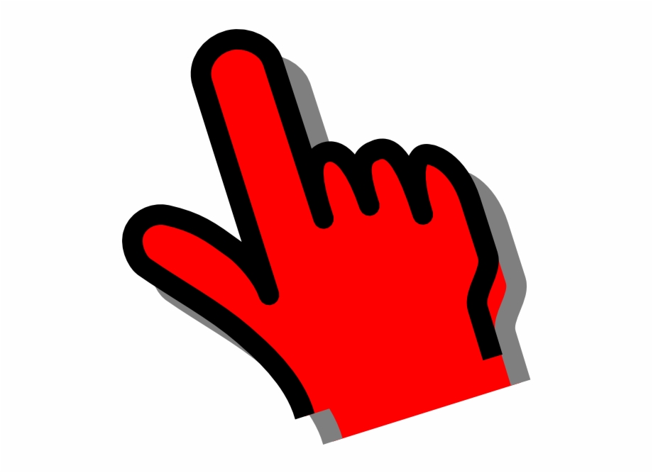 920x667 Red Hand Pointer Icon {