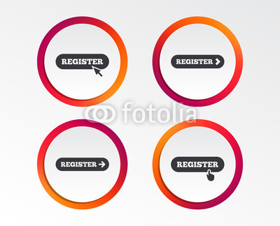 400x324 Register With Hand Pointer Icon Mouse Cursor Symbol Membership