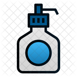 256x256 Hand Sanitizer Icon Of Colored Outline Style
