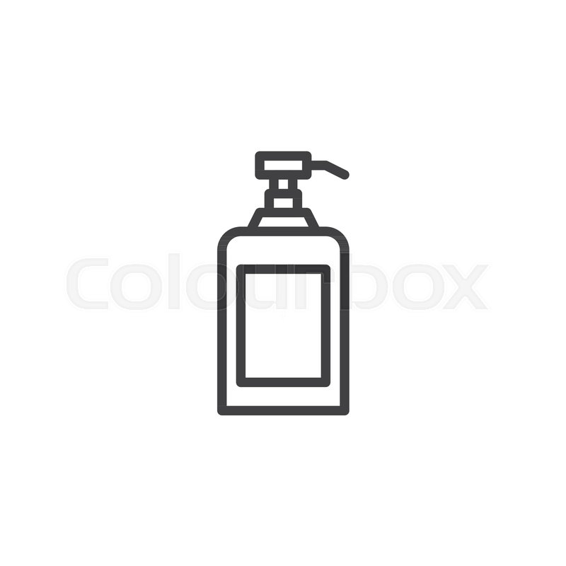 800x800 Handwash Liquid Soap Outline Icon Stock Vector Colourbox