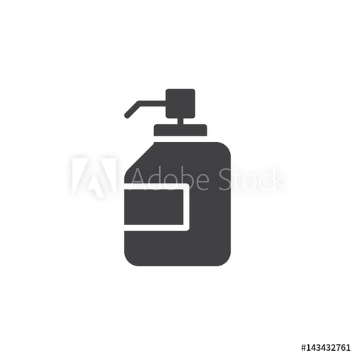 500x500 Antibacterial Hand Sanitizer, Disinfection Gel Icon Vector, Filled