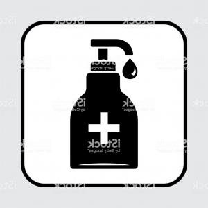 300x300 Disinfection Hand Sanitizer Bottle Icon Washing Gel Vector