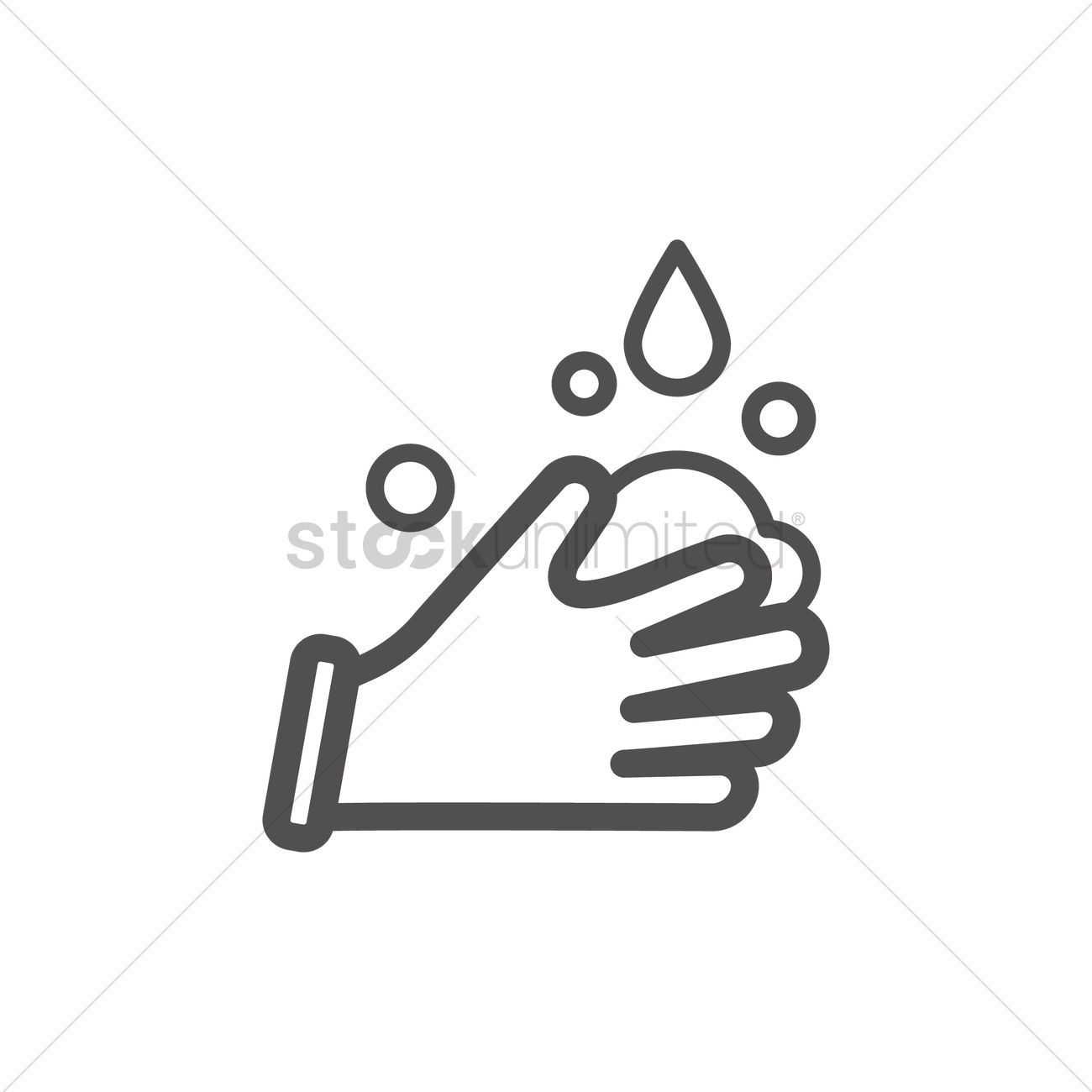 1300x1300 Hand Wash Icon Vector Image