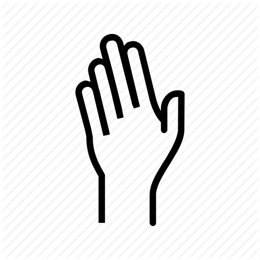 512x512 Fingers, Hand, Raise, Raising, Wave Icon