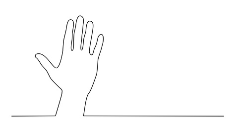 480x253 Video Self Drawing Animation Of Drawing Hand Waving