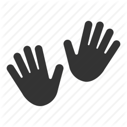 256x256 Hand Wave Clipart