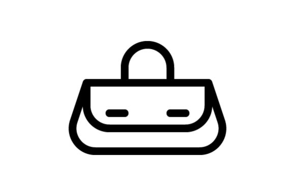 580x386 Handbag, Bag Outline Icon Graphic
