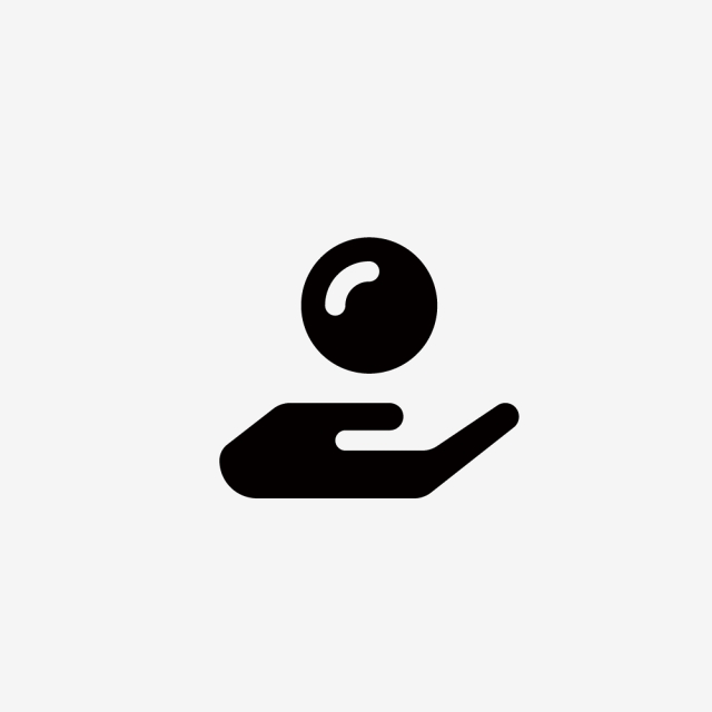 640x640 Black Handball Icon, Black Hand, Ball, Icon Png Transparent