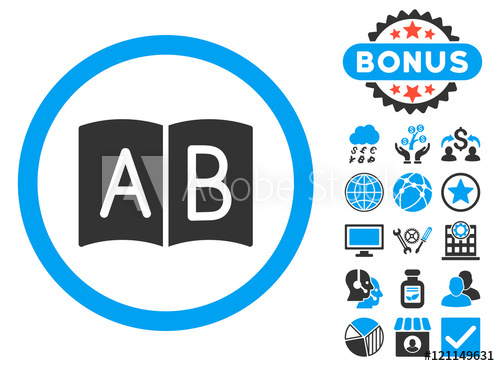 500x366 Handbook Icon With Bonus Elements Vector Illustration Style Is