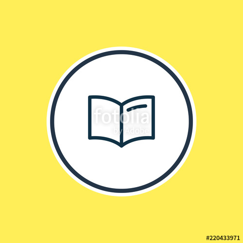 500x500 Vector Illustration Of Handbook Icon Line Beautiful Book Element