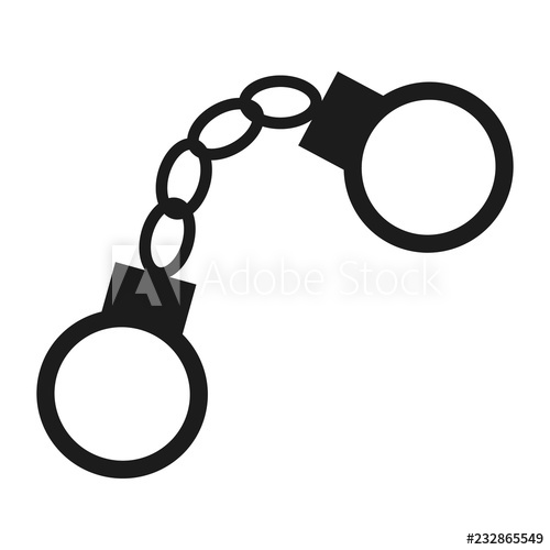 500x500 Handcuffs Icon Simple Illustration Of Handcuffs Vector Icon