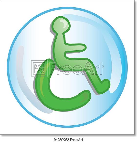 561x581 Free Art Print Of Handicap Icon Handicap Icon Or Symbol Freeart